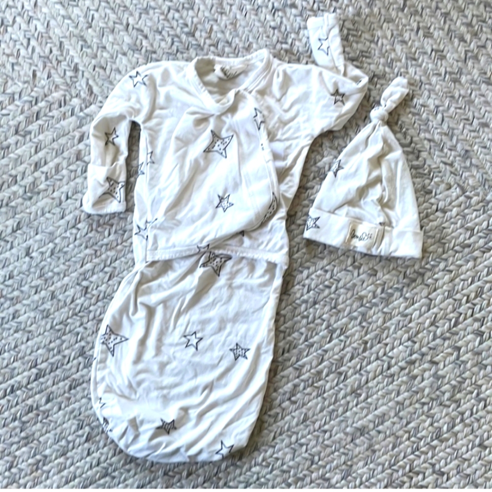 Bonsie Baby Skin to Skin footie - baby bag set (0-3m)